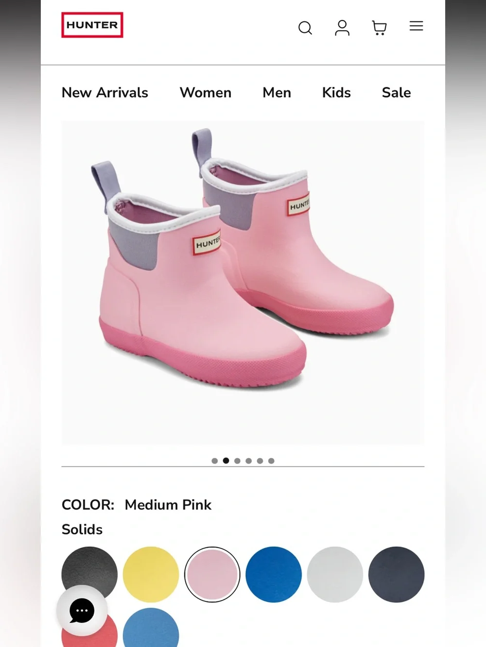 Hunter Kids Finley Pull On Waterproof Rain Boots